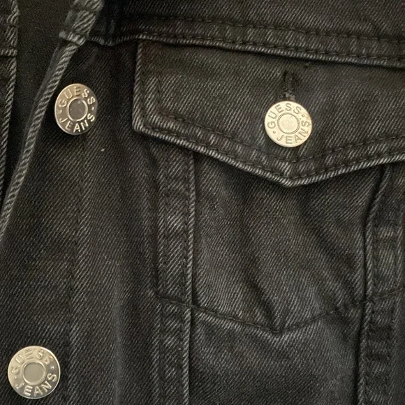 GUESS JEANS CROPPED JEAN JACKET LARGE - Picture 4 of 5